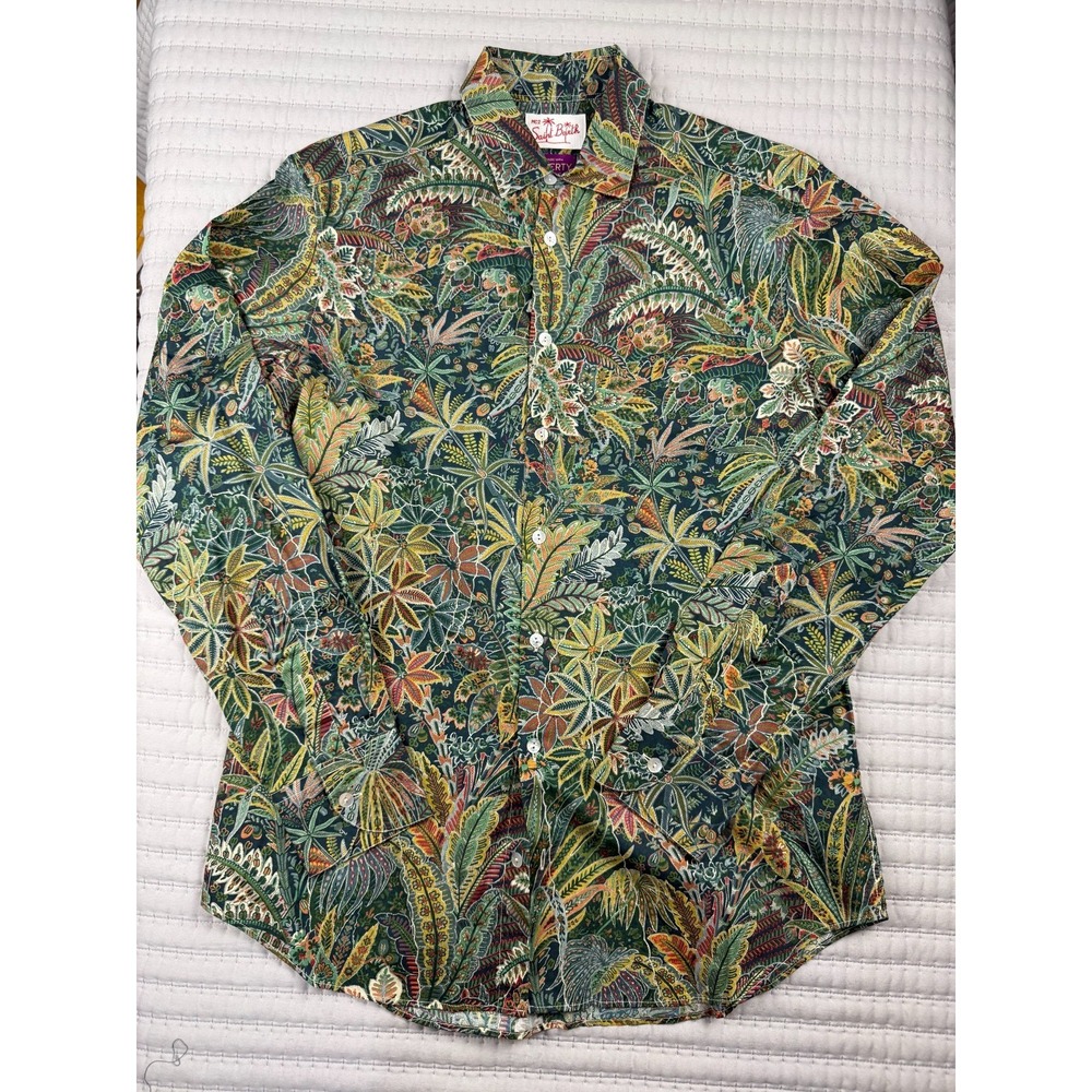 MC2 SAINT BARTH 100% COTTON LONG SLEEVE BUTTON DOWN SHIRT MADE IN MILANO/ITALY
